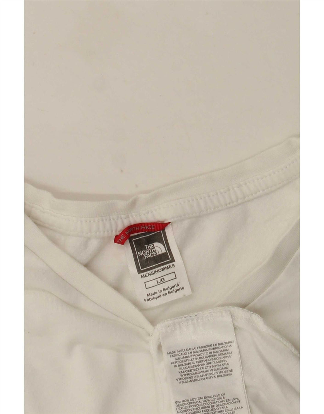 The North Face Mens T-Shirt Top Large White Cotton