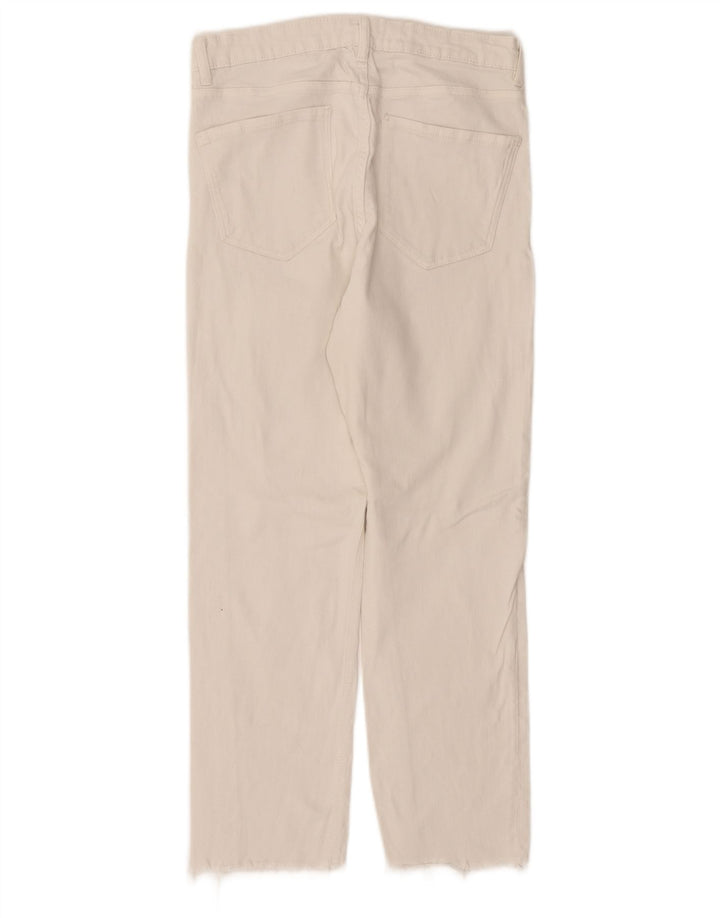 Zara Dame Straight Jeans EU 40 Medium W30 L27 Hvid
