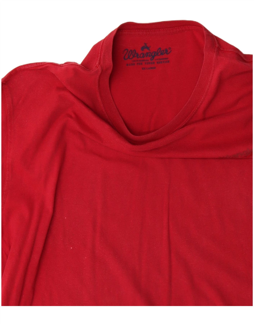 WRANGLER Herre T-Shirt Top 2XL Rød Bomuld