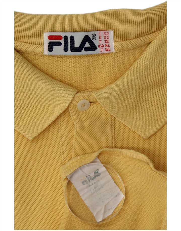Fila Poloskjorte til mænd IT 52 Stor Gul Bomuld