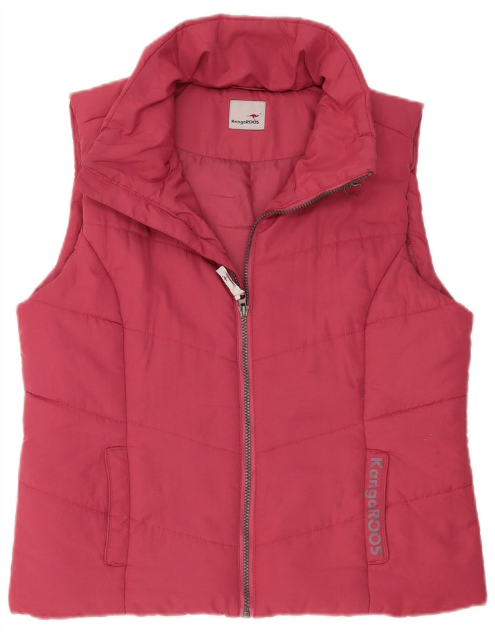 Kænguruer Dame Polstret Gilet UK 16 Large Pink Polyester