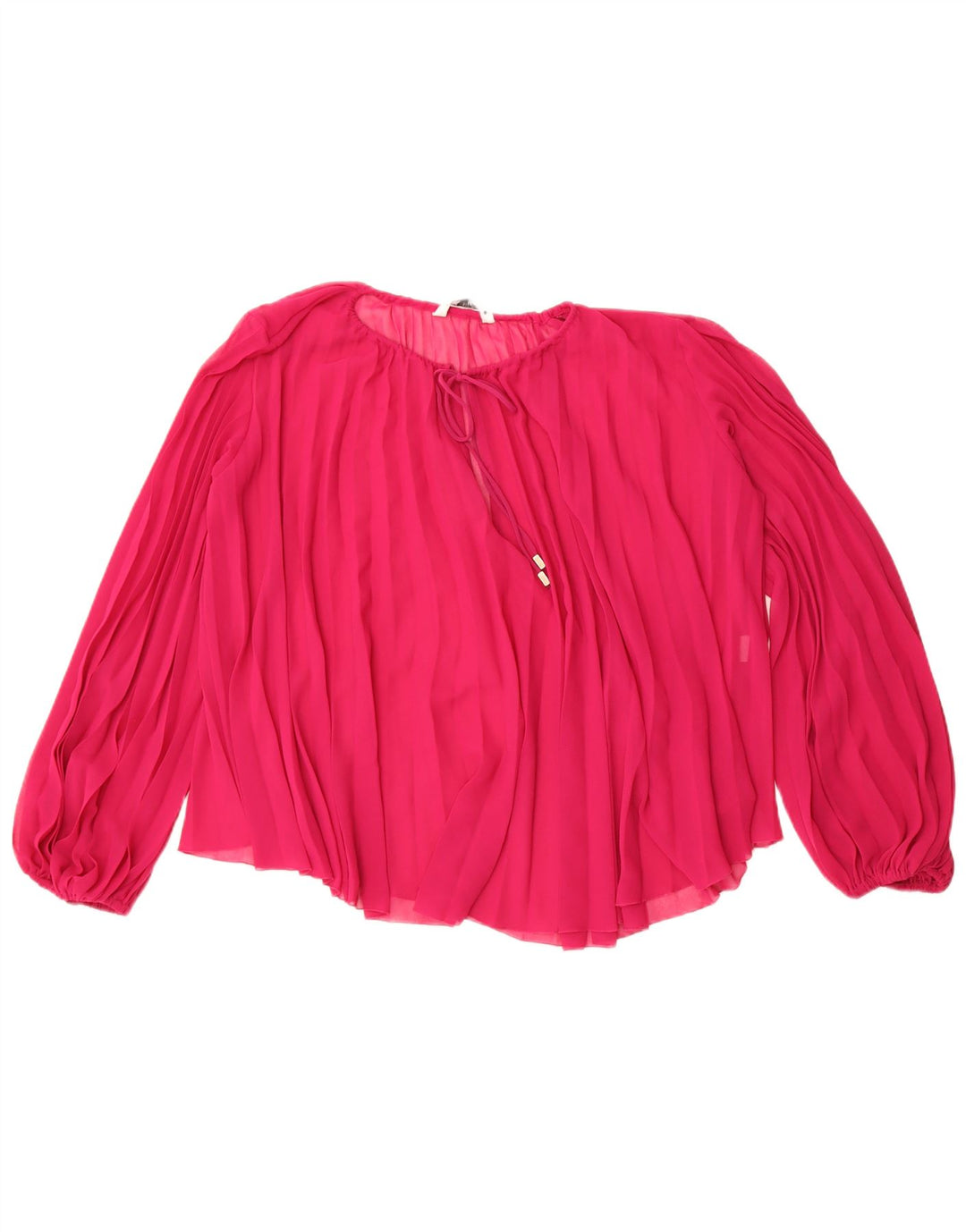 Zara Dame Langærmet Oversized Bluse Top UK 16 Large Pink