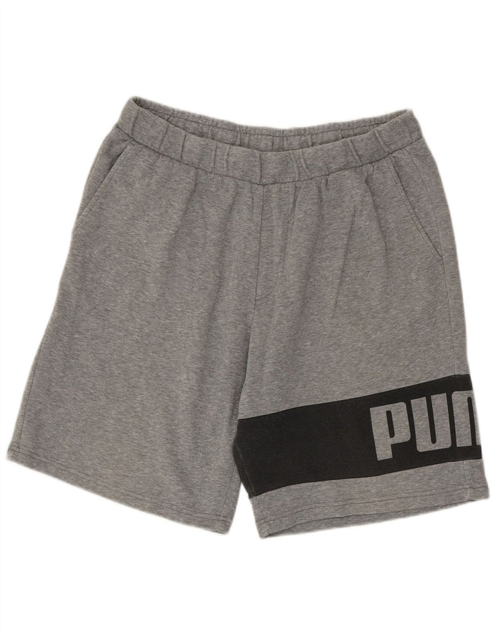 Puma Herre grafiske sportsshorts XL Grå Colourblock