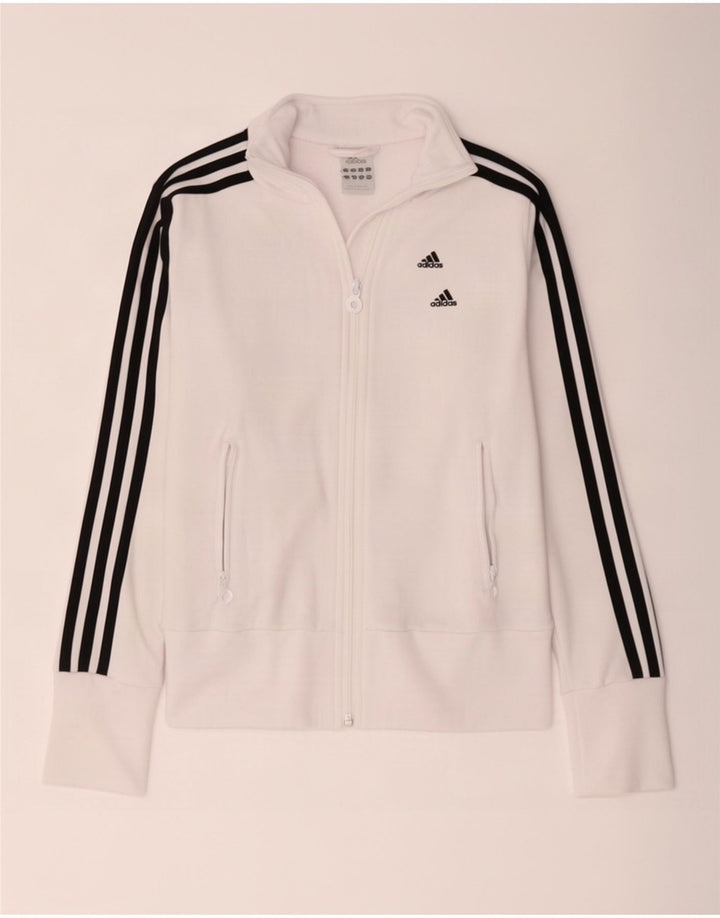 Adidas træningsdragt topjakke til kvinder UK 8 Small White Polyester