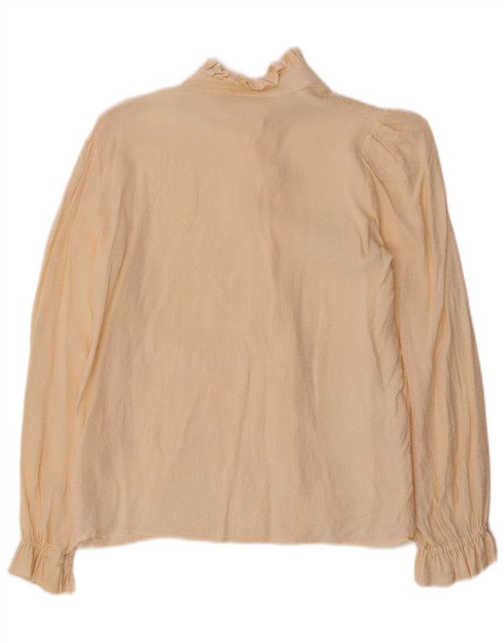 Vintage dameskjortebluse UK 12 Medium Beige