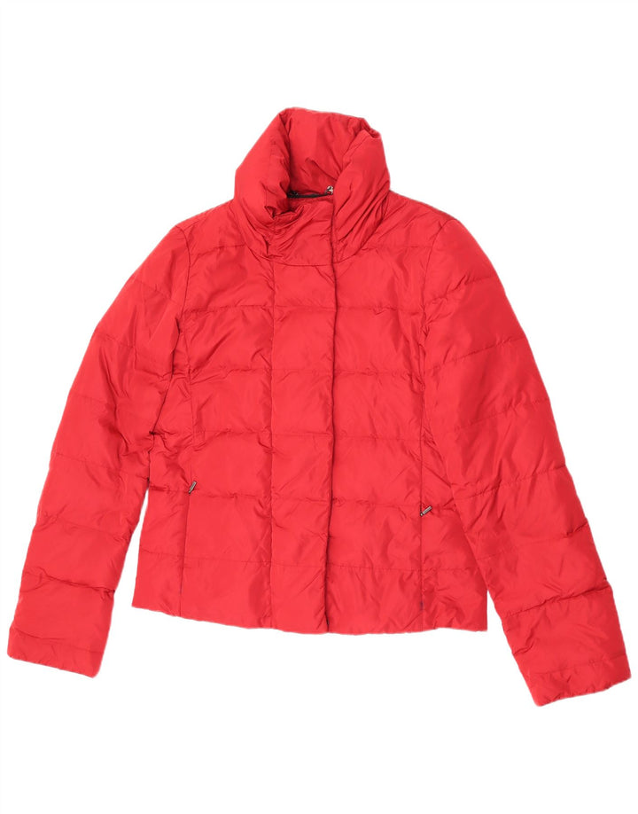 Max Mara Dame Weekend Oversized Polstret Jakke UK 10 Lille Rød Nylon