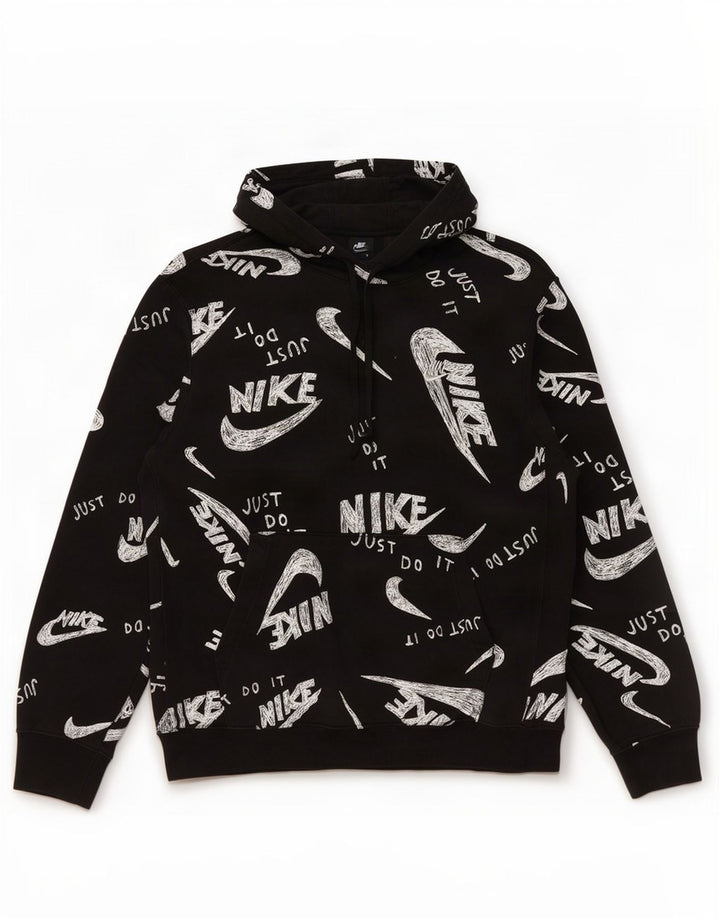 Nike grafisk hættetrøje til mænd mellem sort bomuld