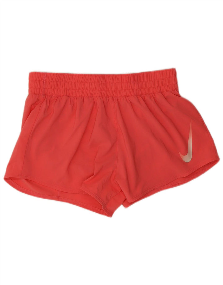 Nike Dame Dri Fit Sport Shorts UK 14 Large Pink Polyester