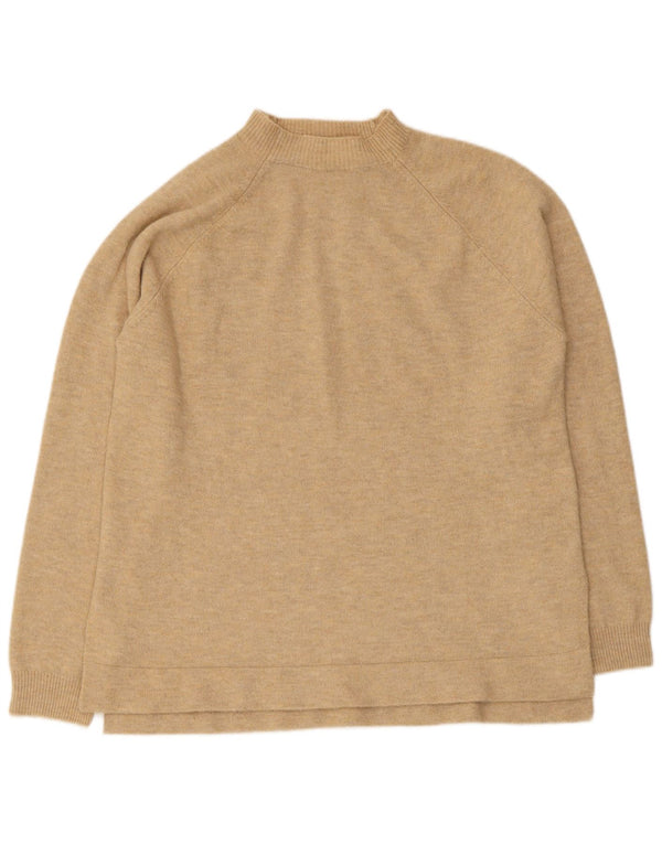 Indi & Cold Dame Turtle Neck Jumper Sweater UK 14 Medium Beige Polyester