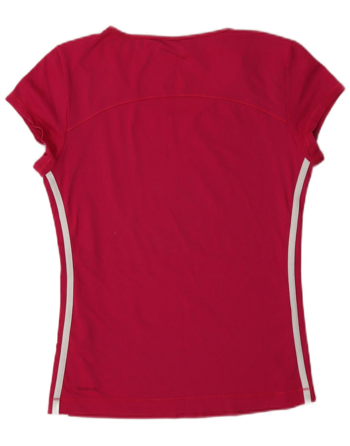 Adidas Dame Climalite T-Shirt Top UK 12 Medium Pink