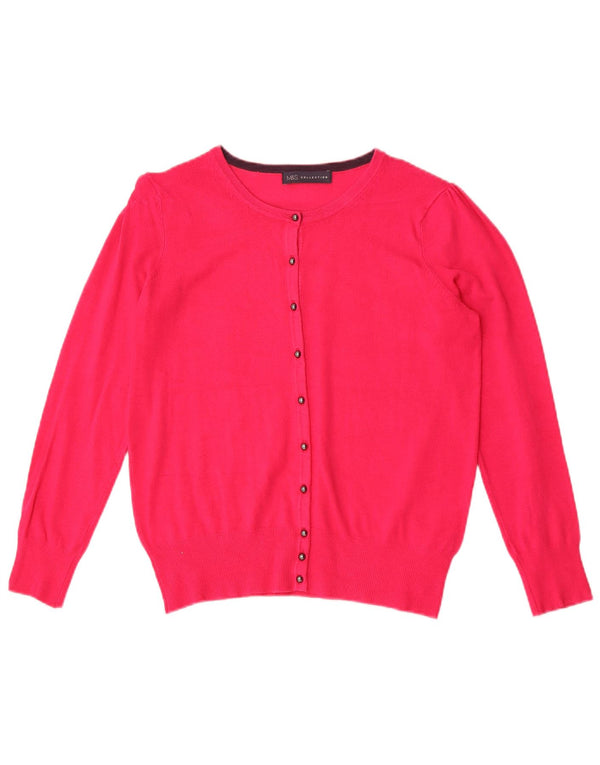 Marks & Spencer Dame Cardigan Sweater UK 10 Small Pink Viscose