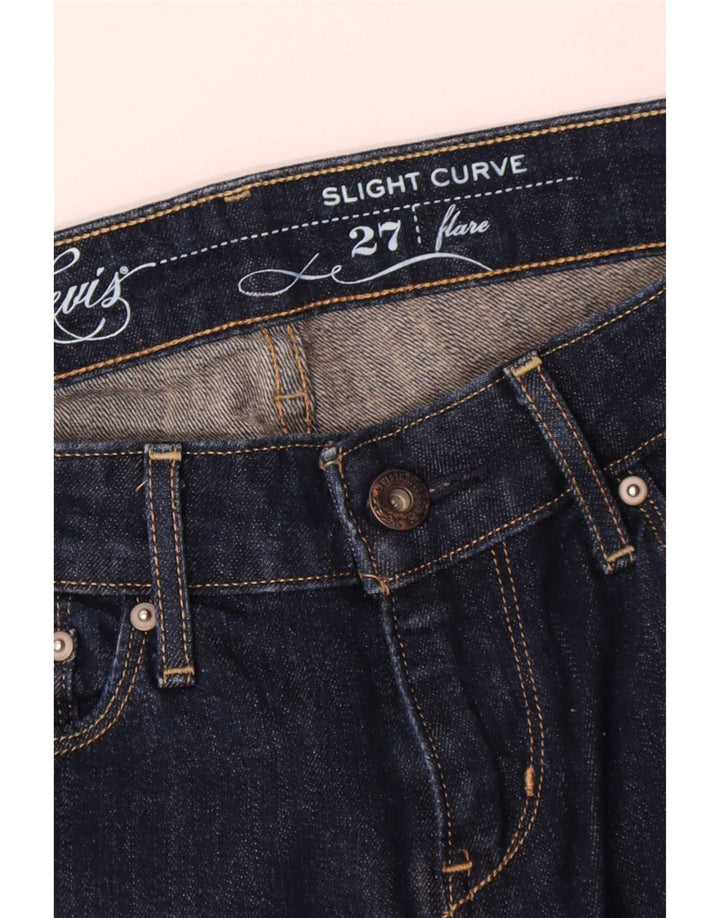 Levi's Womens Slight Curve Flared Jeans W27 L32 Marineblå Bomuld