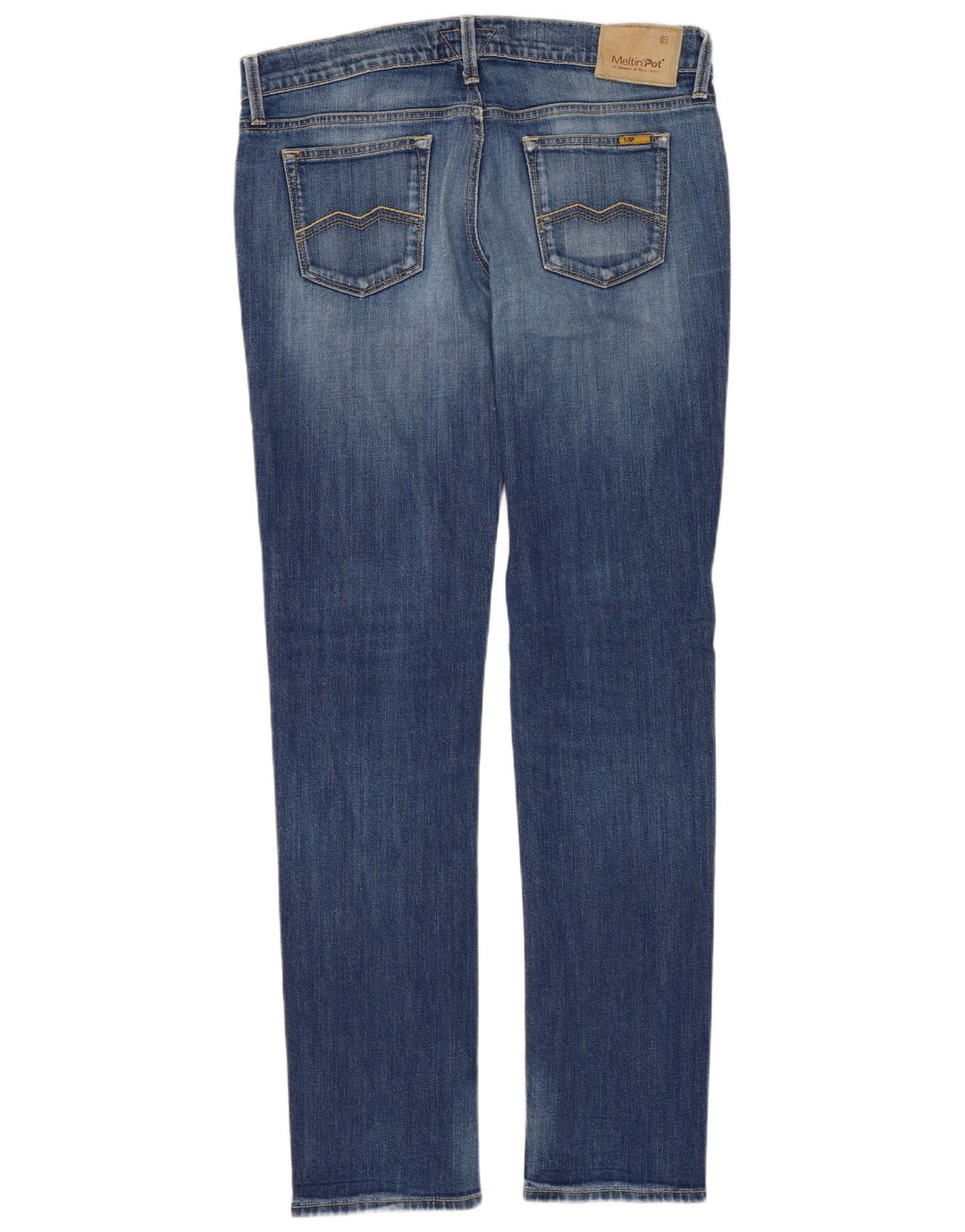 MELTIN' POT Dame Mendel Slim Jeans W29 L32 Blå Bomuld