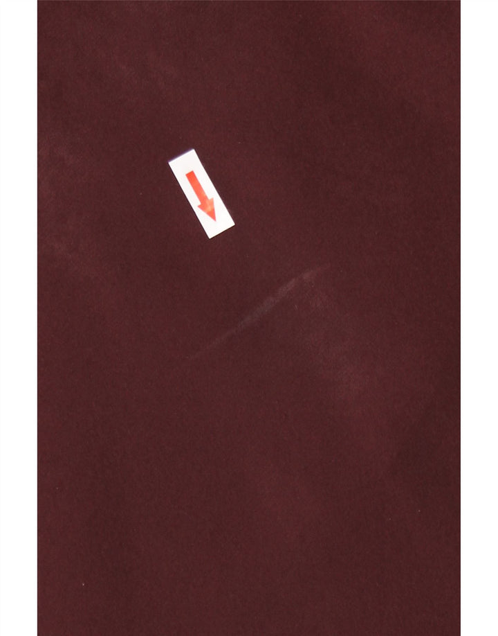 Zara Dame Langærmet Tunika Top UK 14 Medium Burgundy