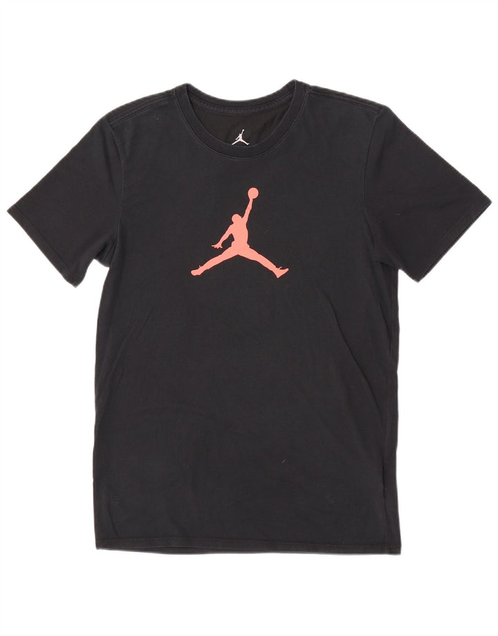 Jordan Herre Dri Fit grafisk T-shirt top lille sort bomuld