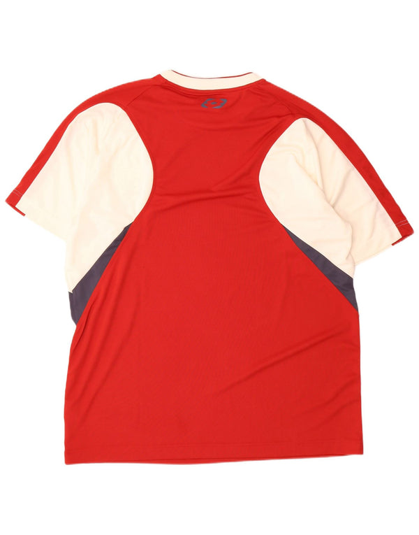 Lotto Herre grafisk T-shirt Top 2XL Rød Colourblock Polyester