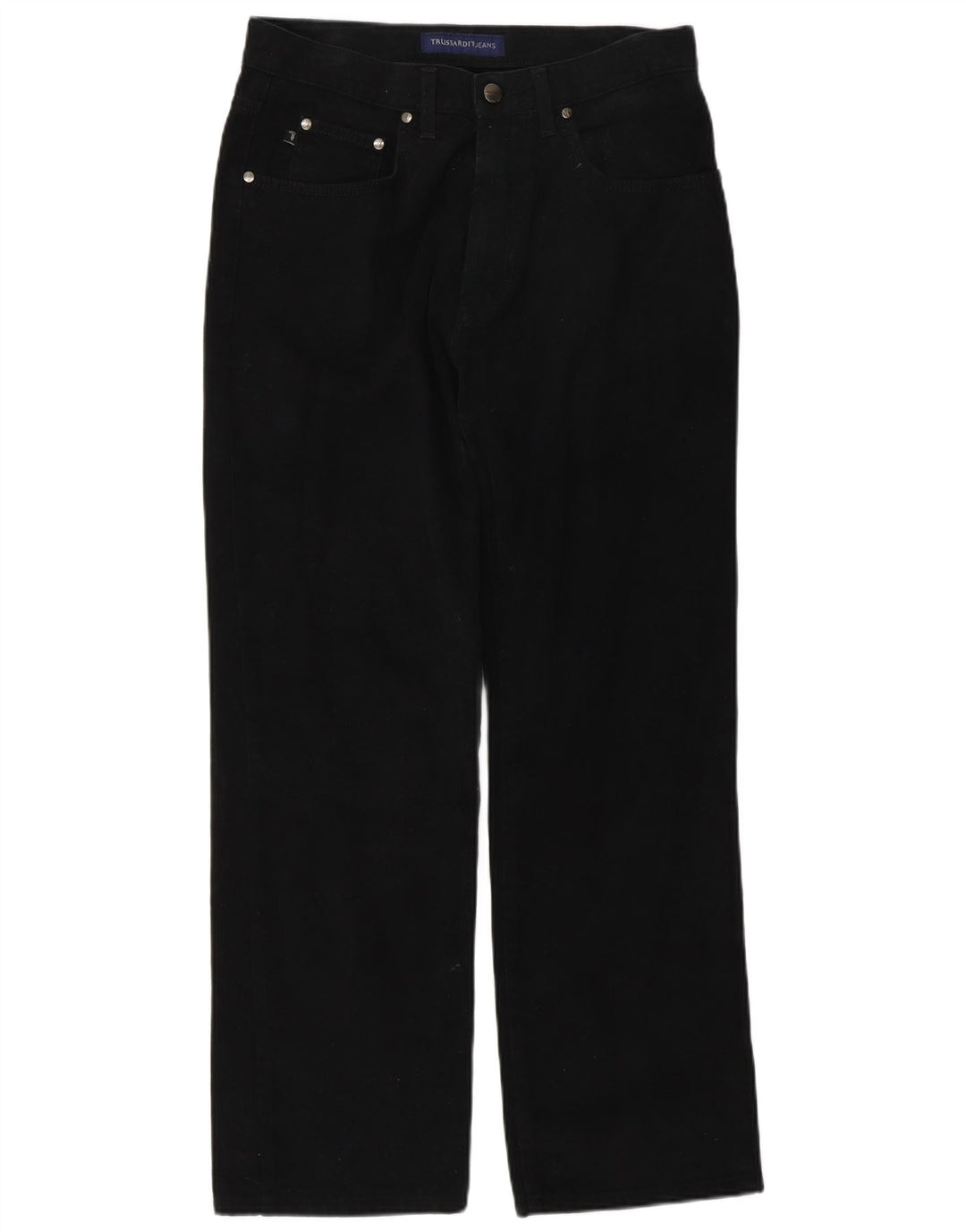 Trussardi Herre Straight Jeans IT 48 Medium W32 L30 Sort Bomuld