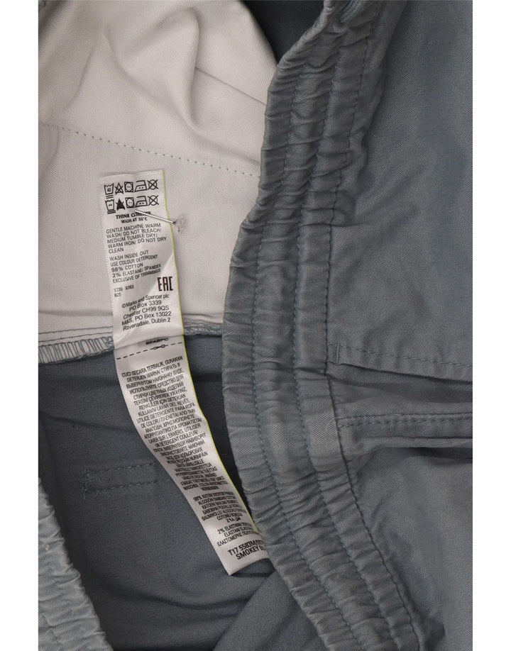 Marks & Spencer Herre Chino Shorts W34 Large Blue Cotton
