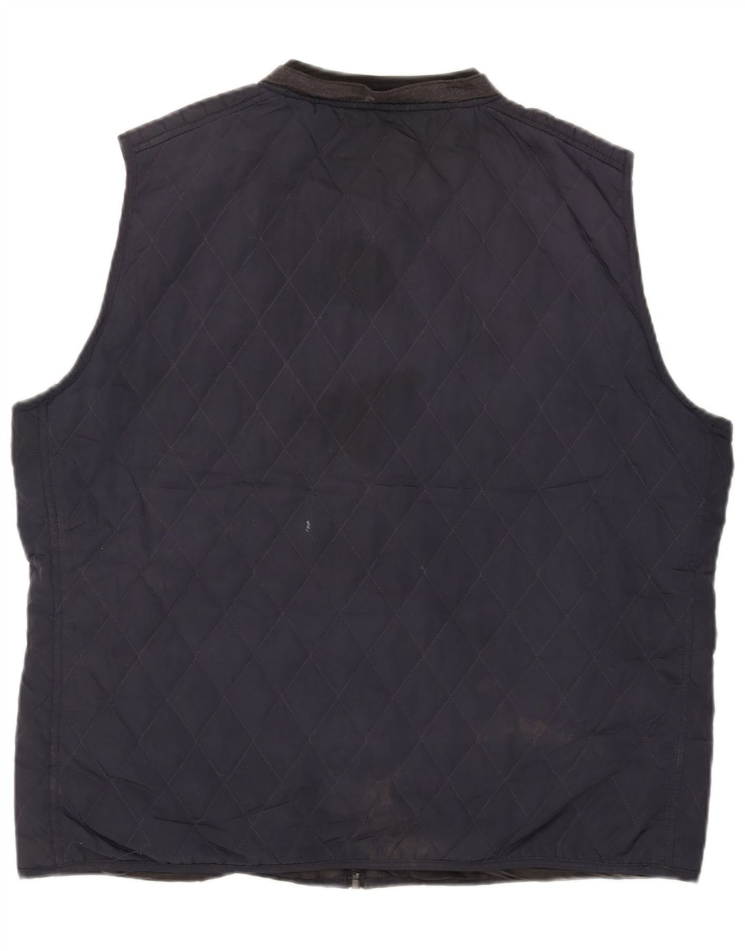 Zara Herre Quiltet Gilet UK 44 2XL Navy Blue Polyester