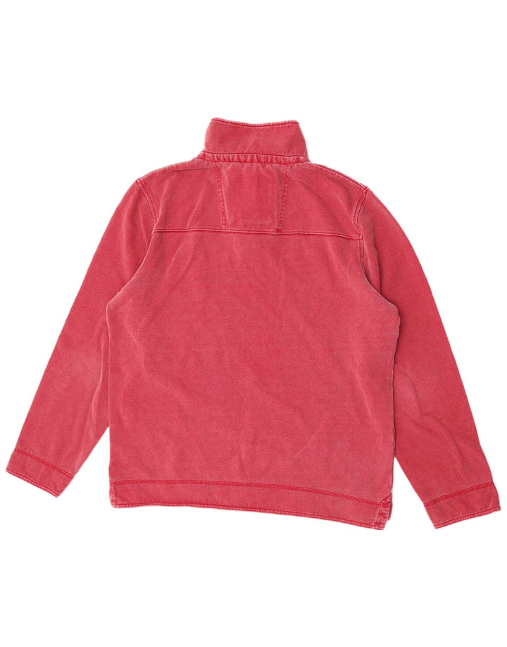 Besætningstøj Herre Zip Neck Sweatshirt Jumper Medium Rød Bomuld