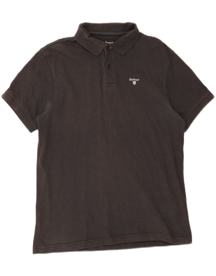 Barbour herre poloshirt, stor grå bomuld