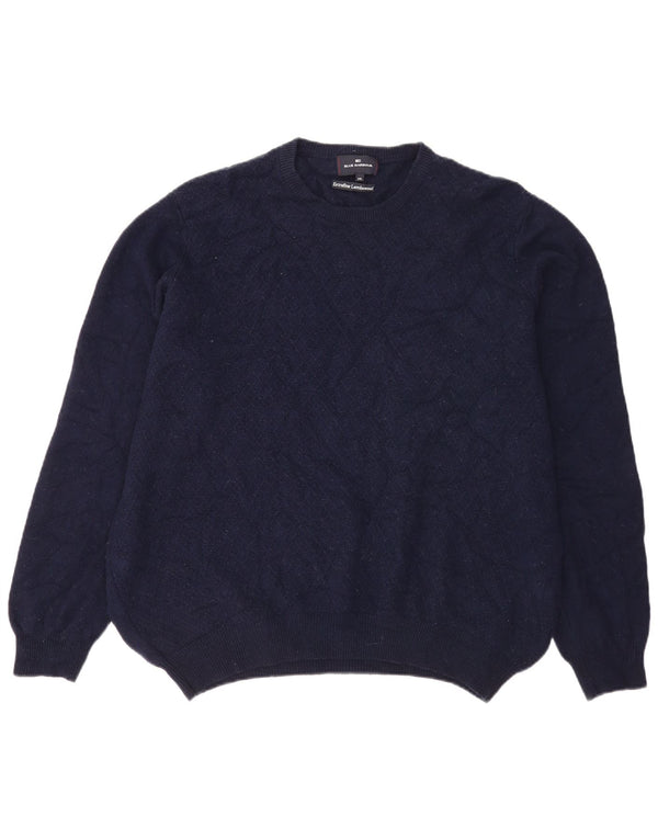 Marks & Spencer Mens Crew Neck Jumper Sweater UK 47/49 2XL Navy Blue
