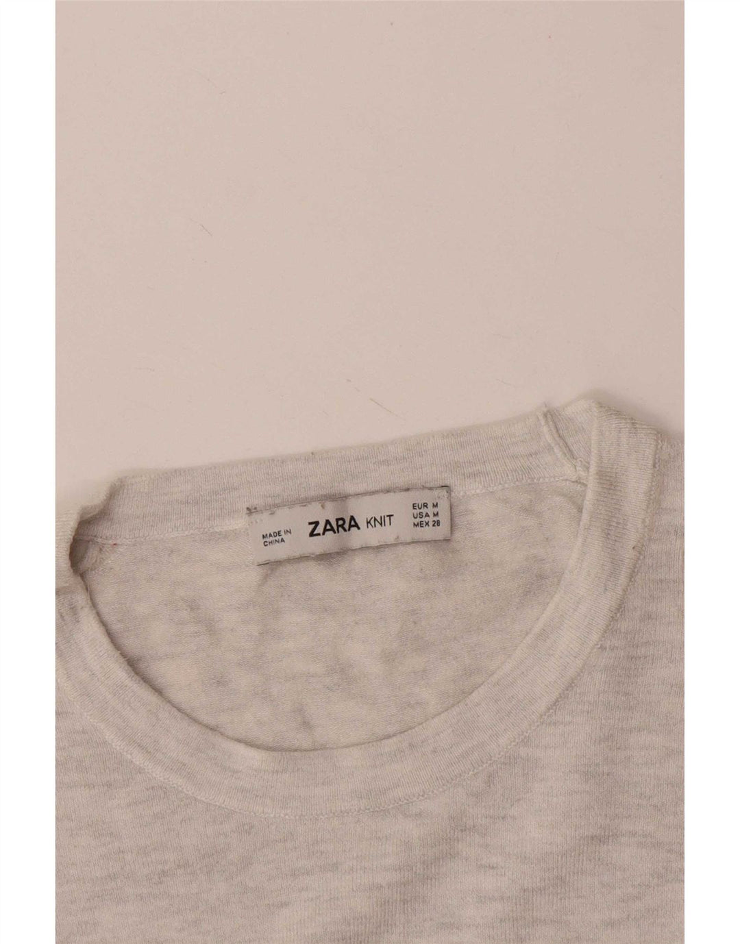 Zara Dame sweater med rund hals DK 12 Medium Grå Flecked