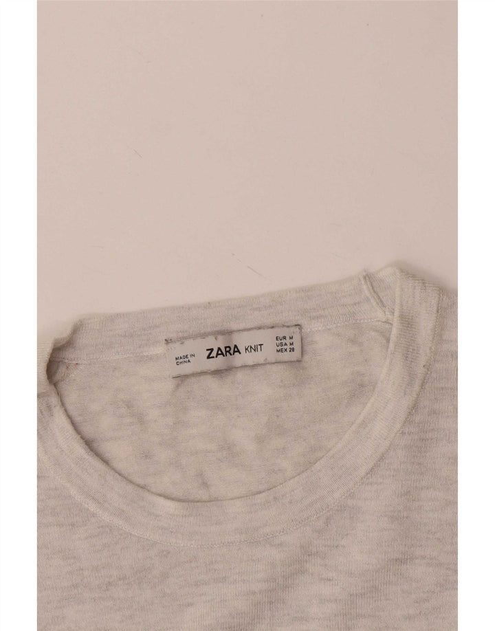 Zara Dame sweater med rund hals DK 12 Medium Grå Flecked