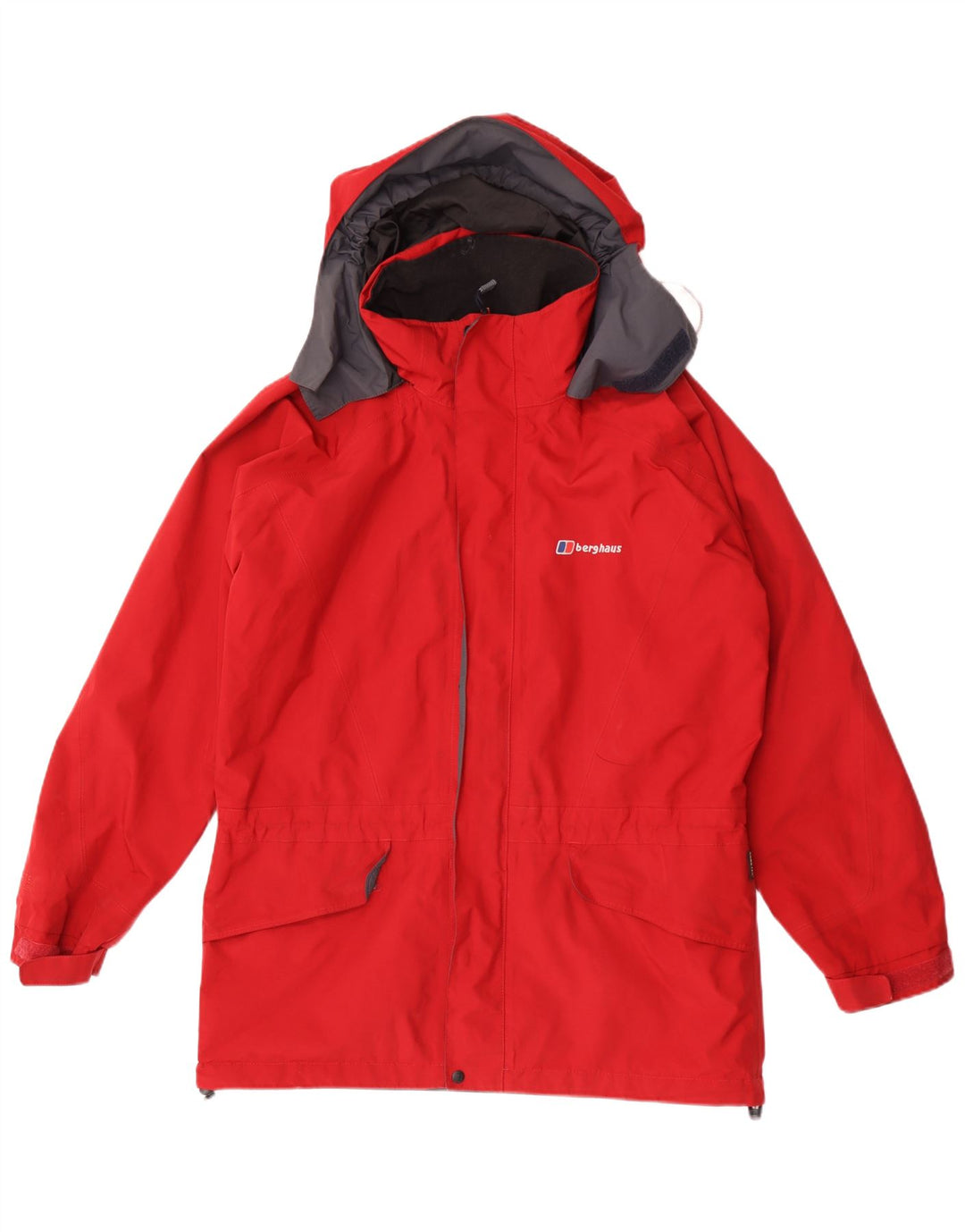 Berghaus Regnjakke med hætte til mænd UK 38 Medium Rød Polyester