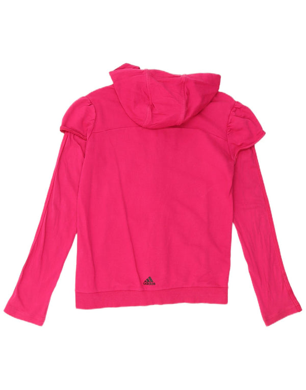Adidas hættetrøje med lynlås til piger 13-14 år Pink Bomuld