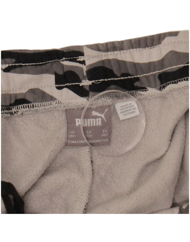 PUMA Herre grafiske sportsshorts 2XL Grå Camouflage