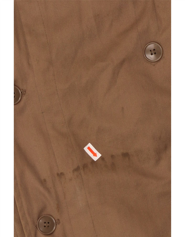 VINTAGE Sherpa Parkajakke med hætte til mænd UK 42 XL Brun bomuld