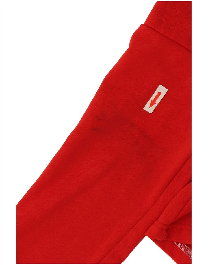 Nike Herre Dri Fit Top med lynlåshals Langærmet Medium Rød Colourblock Polyester