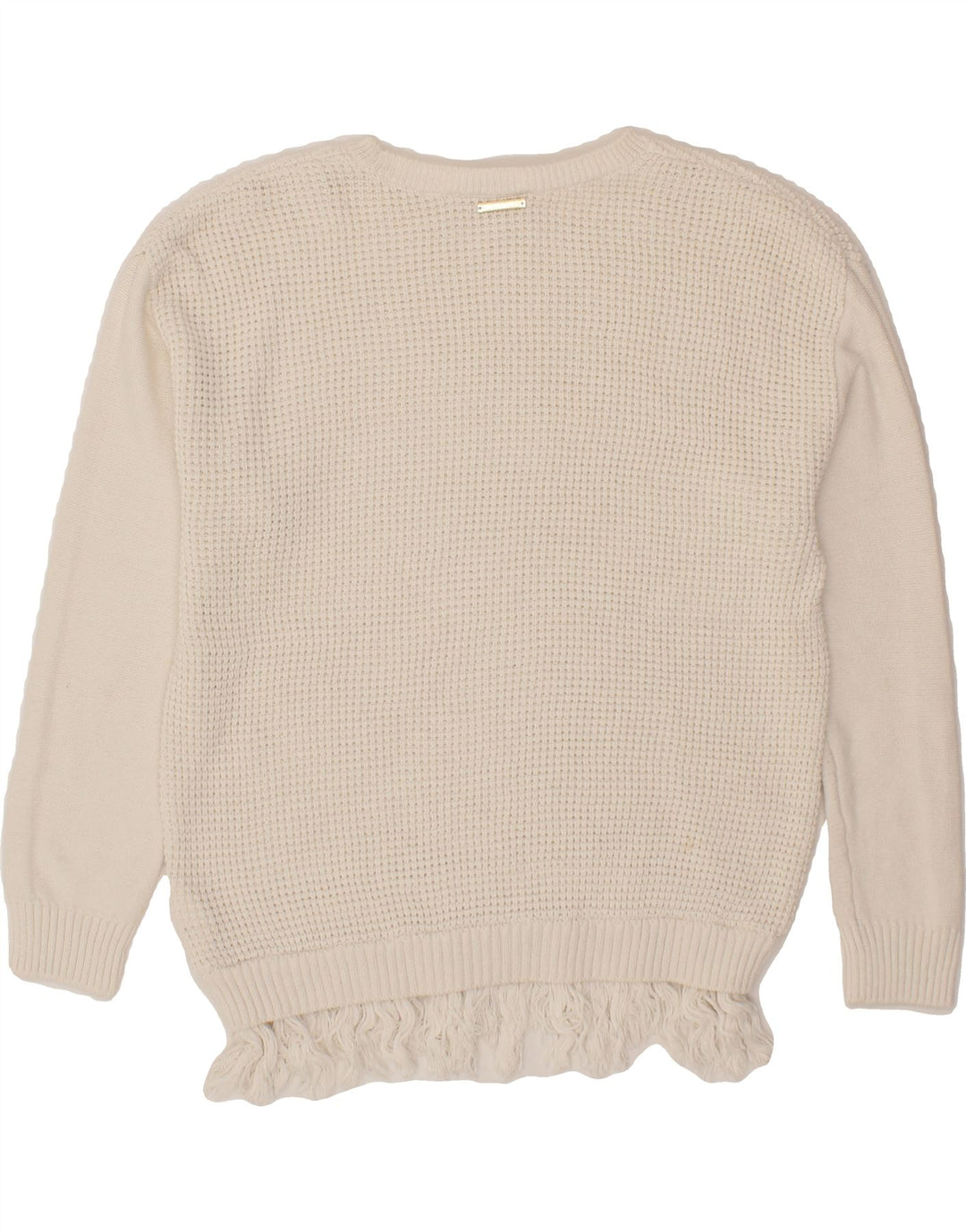 MICHAEL KORS Womens Boat Neck Jumper Sweater UK 14 Medium White Cotton Vintage Michael Kors and Second-Hand Michael Kors from Messina Hembry 