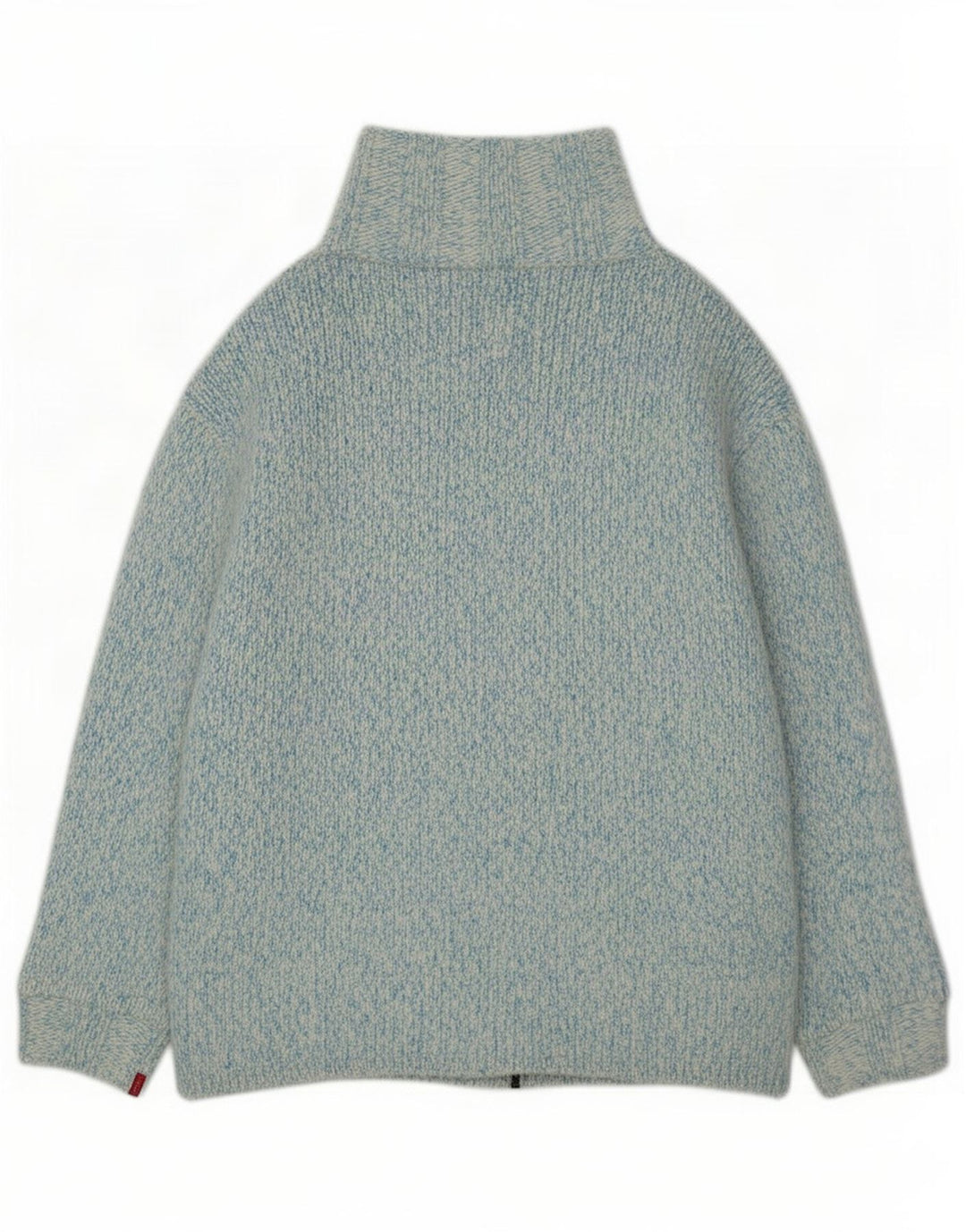 Levi's Womens Engineered Cardigan Sweater UK 14 Medium Blue Flecked Wool