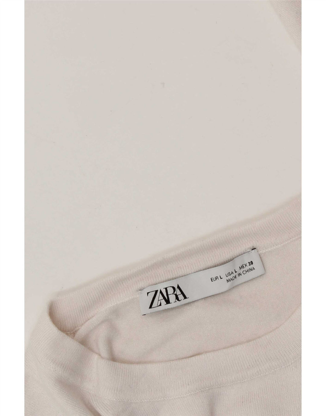 Zara Dame Jumper Sweater UK 14 Stor Hvid