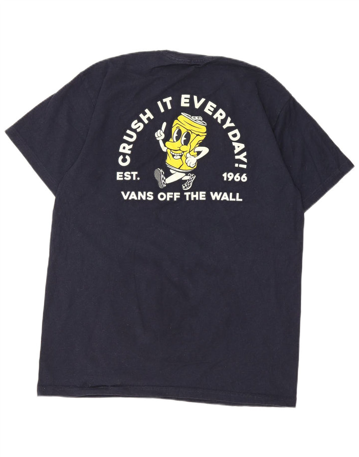 Vans Herre Classic Fit Grafisk T-Shirt Top Medium Navyblå Bomuld