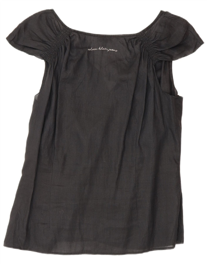 Calvin Klein Jeans Damebluse Top UK 18 XL Sort
