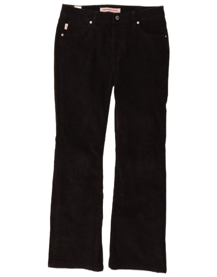 Superdry Bootcut fløjlsbukser til kvinder W30 L30 Sort