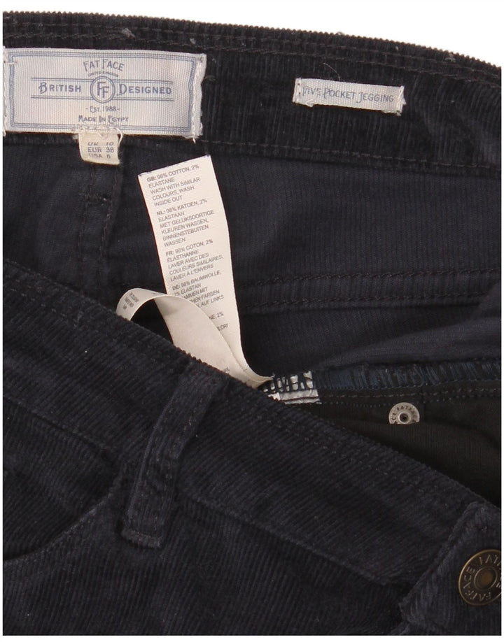 FAT FACE Dame Jegging Corduroy Bukser UK 10 Small W32 L30 Navy Blue