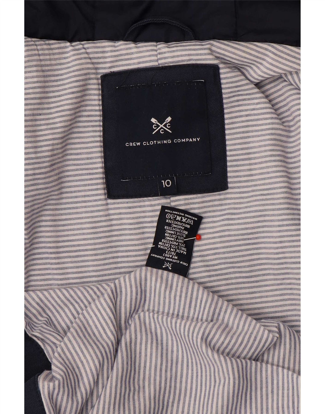 Besætningstøj Dame Hætte Oversized Parkajakke UK 10 Small Navy Blue