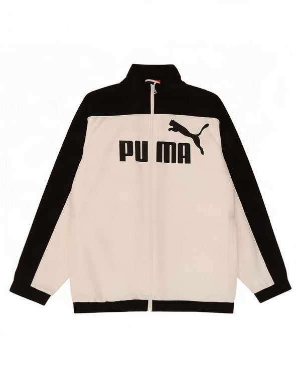 Puma drenge grafisk træningsdragt topjakke 13-14 år Hvid Colourblock