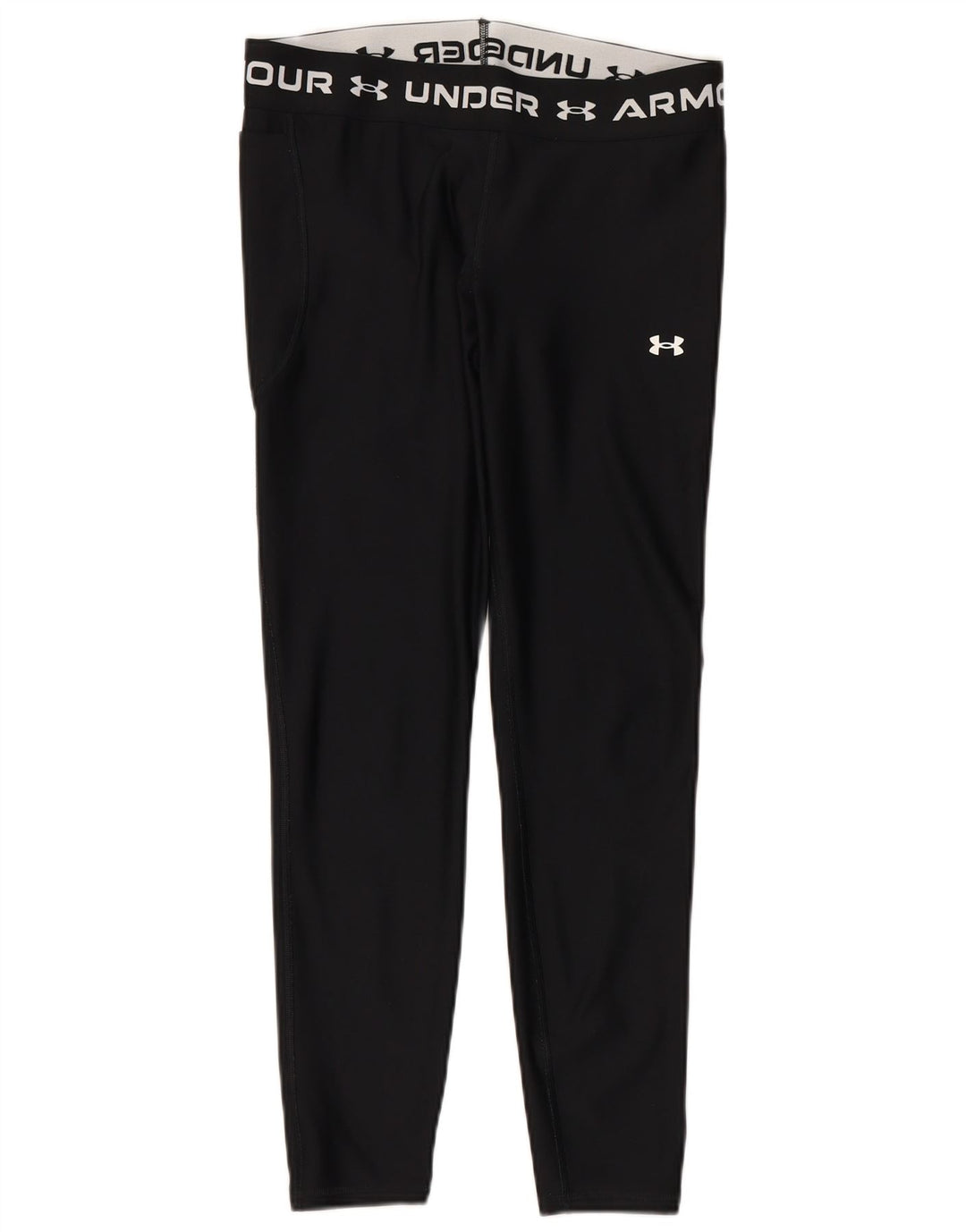 UNDER ARMOUR Grafiske Leggings til kvinder UK 14 Stor sort polyester