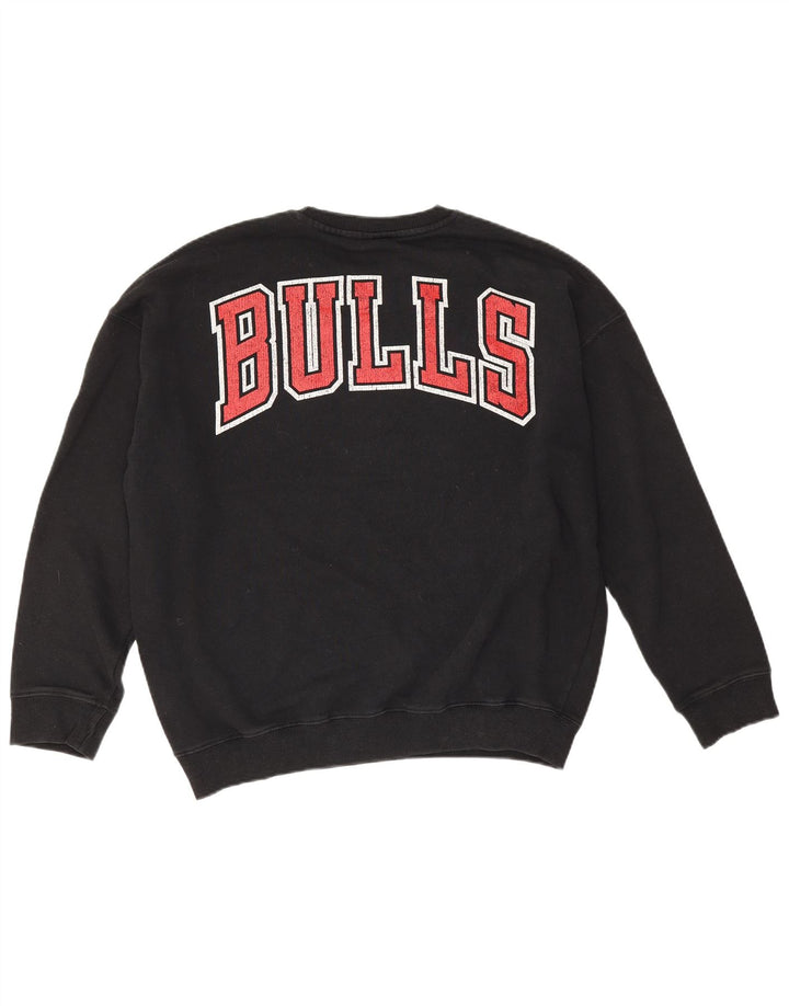 NBA Herre Chicago Bulls Grafisk Oversized Sweatshirt Jumper Lille Sort