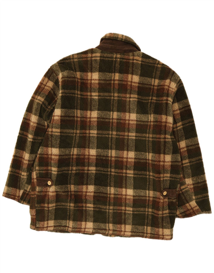 Bailo Herre fleecejakke UK 42 XL Grøn ternet polyester