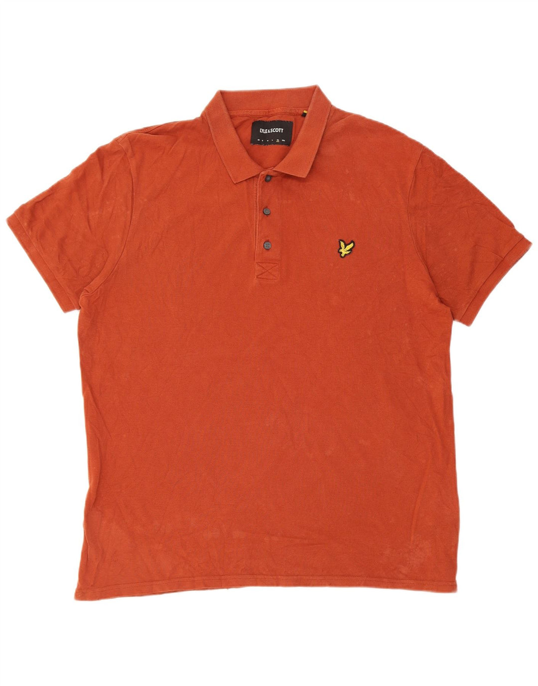 Lyle & Scott herre poloshirt XL orange bomuld