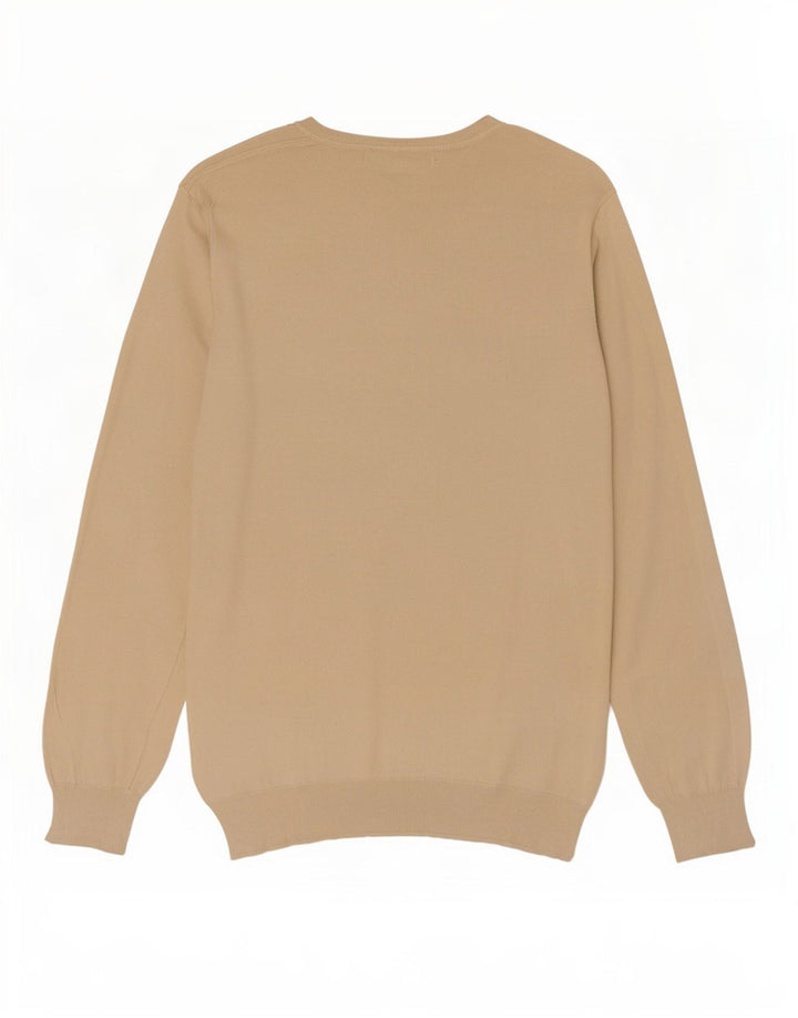 Zara Herre V-hals sweater Stor Beige Bomuld