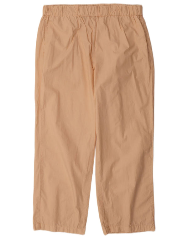 Marks & Spencer Womens Straight Casual Trousers UK 14 Large W34 L29 Beige