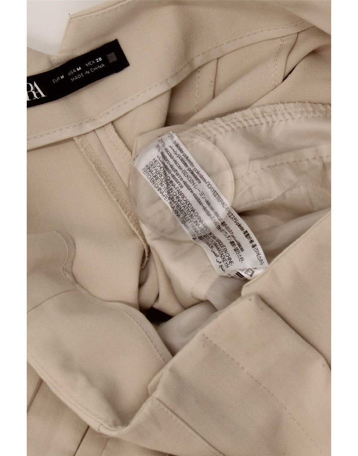 Zara koniske jakkesæt til kvinder Medium W28 L26 Off White Polyester