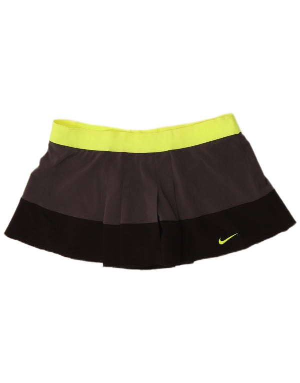 Nike Dame Dri Fit tennisnederdel UK 18 XL Grå Colourblock
